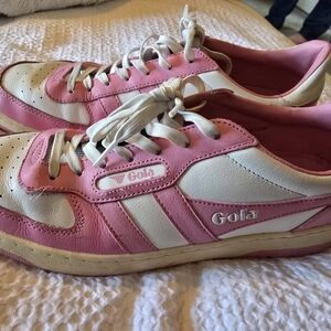 Gola Women's Pink and White Sneakers